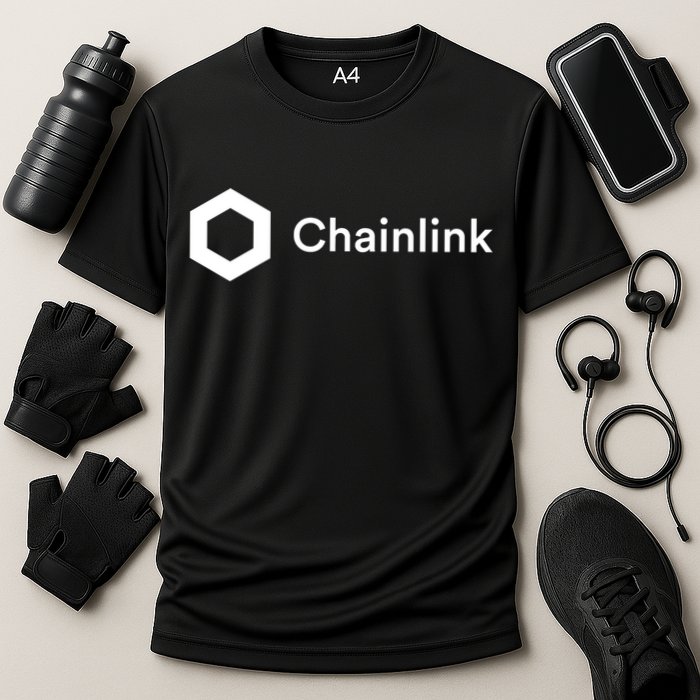 Chainlink LINK Logo, Chainlink Crypto Logo Blockchain DeFi Performance Shirt