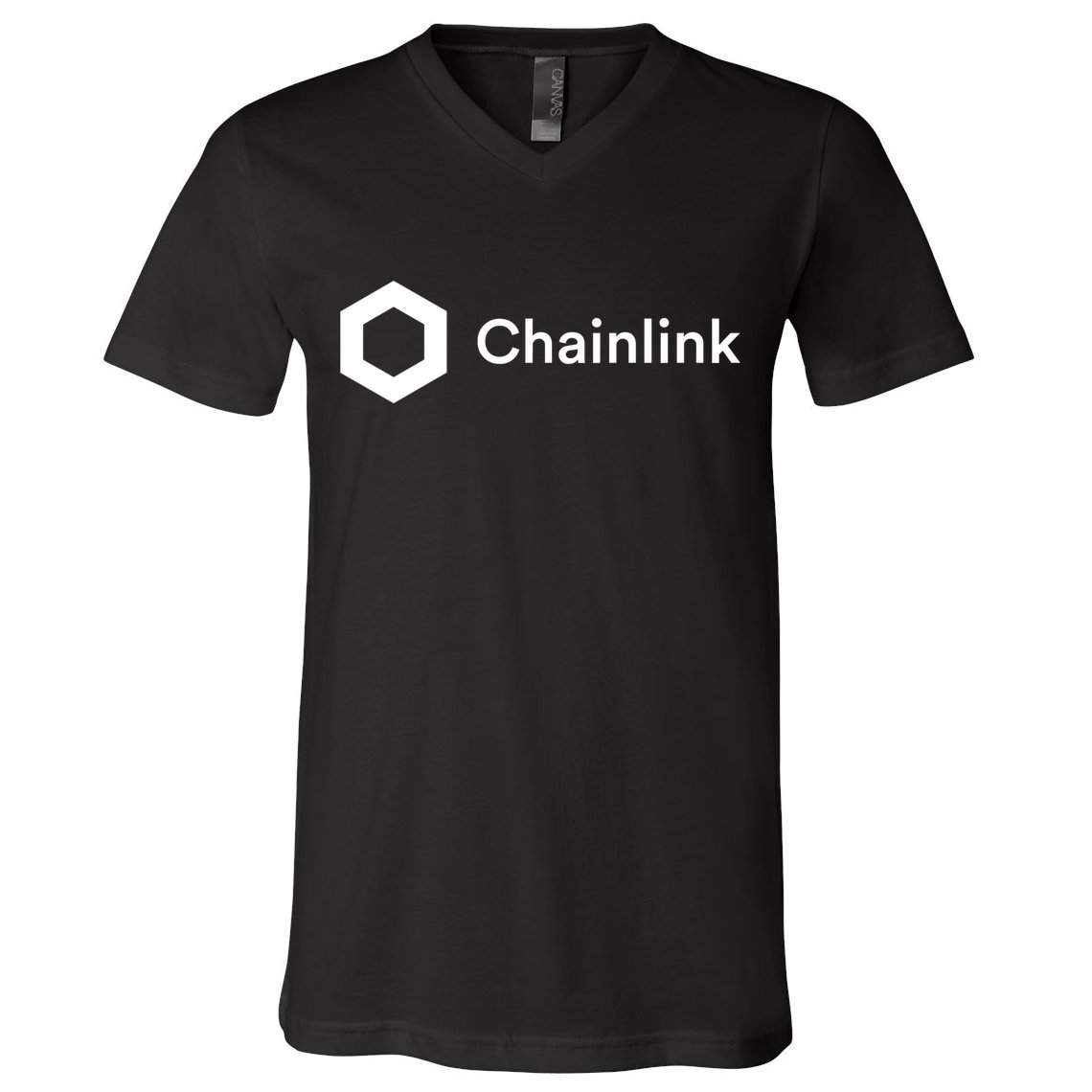 Chainlink LINK Logo, Chainlink Crypto Logo Blockchain DeFi V-Neck T-Shirt