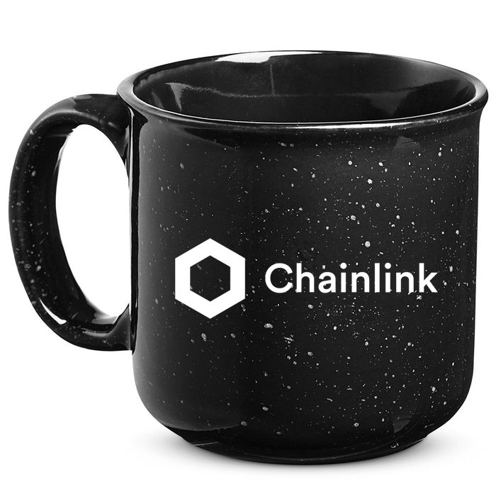 Chainlink LINK Logo, Chainlink Crypto Logo Blockchain DeFi 15oz Campfire Ceramic Mug