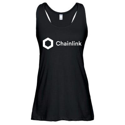 Chainlink LINK Logo, Chainlink Crypto Logo Blockchain DeFi Ladies Essential Flowy Tank