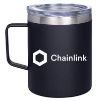 Chainlink LINK Logo, Chainlink Crypto Logo Blockchain DeFi 12oz Stainless Steel Coffee Mug