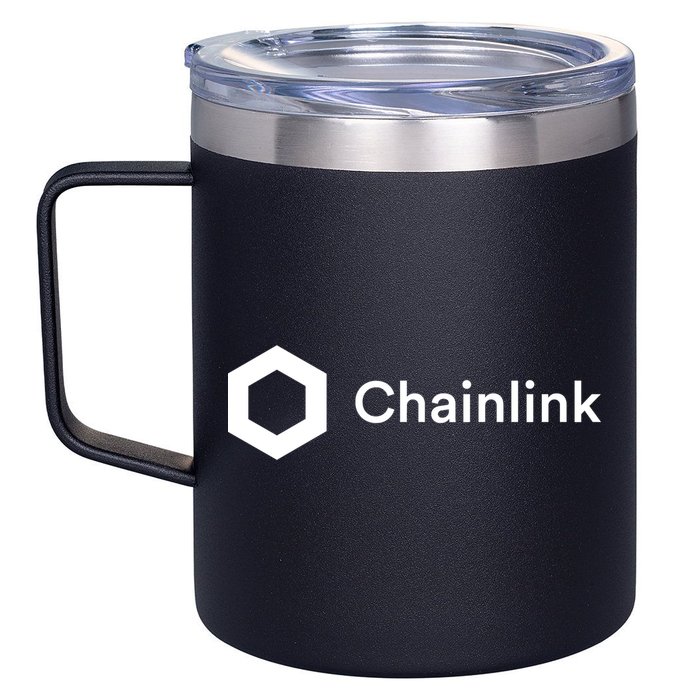 Chainlink LINK Logo, Chainlink Crypto Logo Blockchain DeFi 12oz Stainless Steel Coffee Mug