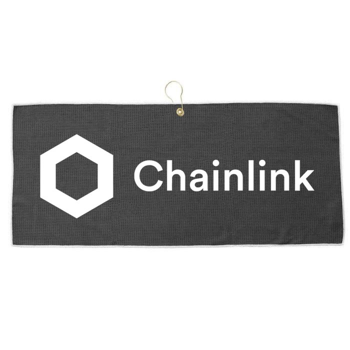 Chainlink LINK Logo, Chainlink Crypto Logo Blockchain DeFi Large Microfiber Waffle Golf Towel