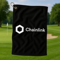 Chainlink LINK Logo, Chainlink Crypto Logo Blockchain DeFi Golf Towel