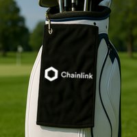 Chainlink LINK Logo, Chainlink Crypto Logo Blockchain DeFi Golf Towel