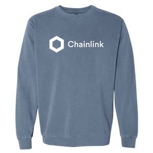 Chainlink LINK Logo, Chainlink Crypto Logo Blockchain DeFi Garment-Dyed Sweatshirt