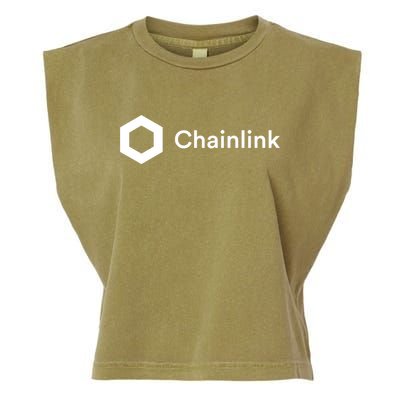 Chainlink LINK Logo, Chainlink Crypto Logo Blockchain DeFi Garment-Dyed Women's Muscle Tee
