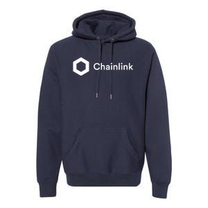 Chainlink LINK Logo, Chainlink Crypto Logo Blockchain DeFi Premium Hoodie