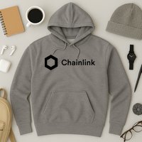 Chainlink LINK Logo, Chainlink Crypto Logo Blockchain DeFi Hoodie