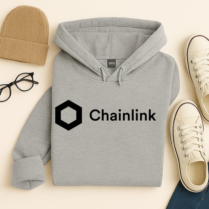 Chainlink LINK Logo, Chainlink Crypto Logo Blockchain DeFi Hoodie