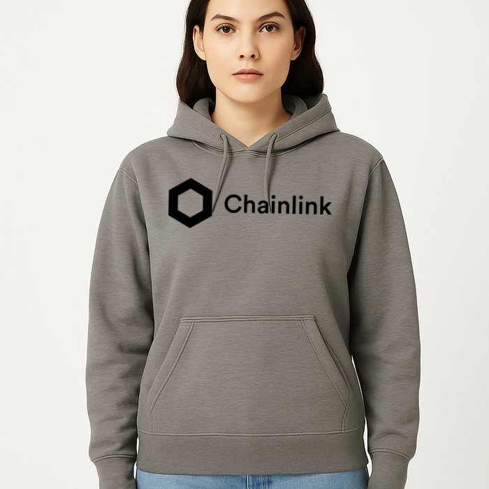Chainlink LINK Logo, Chainlink Crypto Logo Blockchain DeFi Hoodie