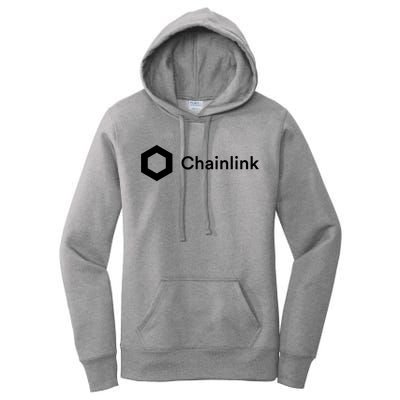 Chainlink LINK Logo, Chainlink Crypto Logo Blockchain DeFi Women's Pullover Hoodie