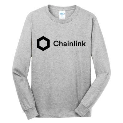 Chainlink LINK Logo, Chainlink Crypto Logo Blockchain DeFi Tall Long Sleeve T-Shirt