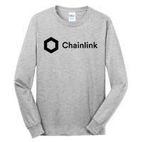 Chainlink LINK Logo, Chainlink Crypto Logo Blockchain DeFi Tall Long Sleeve T-Shirt