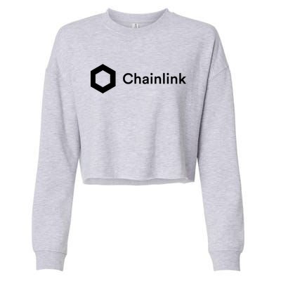Chainlink LINK Logo, Chainlink Crypto Logo Blockchain DeFi Cropped Pullover Crew