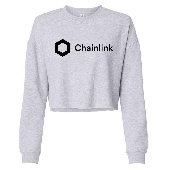 Chainlink LINK Logo, Chainlink Crypto Logo Blockchain DeFi Cropped Pullover Crew