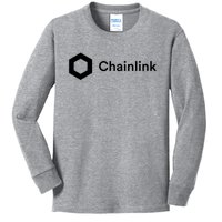 Chainlink LINK Logo, Chainlink Crypto Logo Blockchain DeFi Kids Long Sleeve Shirt