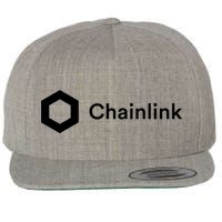 Chainlink LINK Logo, Chainlink Crypto Logo Blockchain DeFi Wool Snapback Cap
