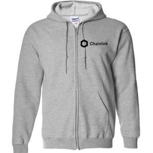 Chainlink LINK Logo, Chainlink Crypto Logo Blockchain DeFi Full Zip Hoodie