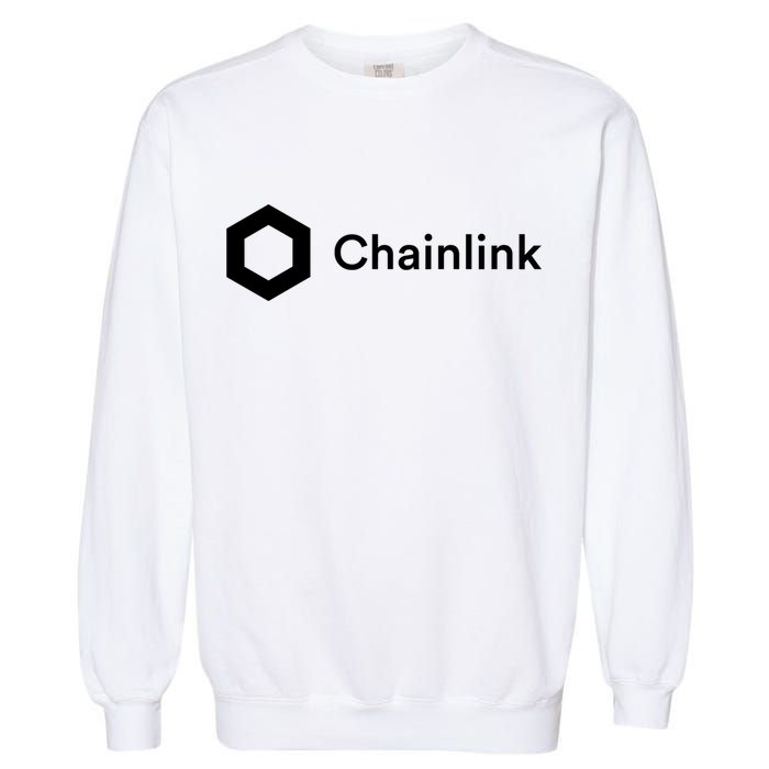 Chainlink LINK Logo, Chainlink Crypto Logo Blockchain DeFi Garment-Dyed Sweatshirt