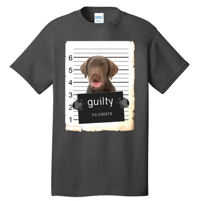 Chocolate Lab Labrador Dog Mug Shot Bad Dog Tall T-Shirt