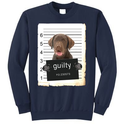 Chocolate Lab Labrador Dog Mug Shot Bad Dog Sweatshirt