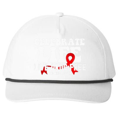 Celebrate Life Live Drug Free Red Ribbon Week Snapback Five-Panel Rope Hat