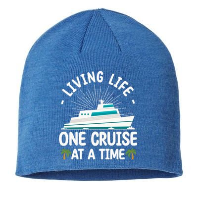 Cruise Living Life One Cruise At A Time Family Cruise Lovers Gift Sustainable Beanie