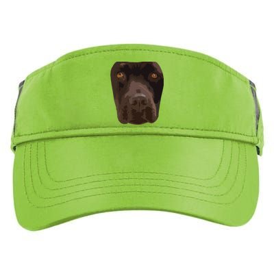 Chocolate Lab Lovers Dark Brown Dog Face Costume Adult Drive Performance Visor