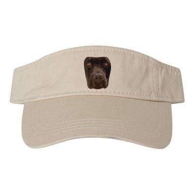 Chocolate Lab Lovers Dark Brown Dog Face Costume Valucap Bio-Washed Visor