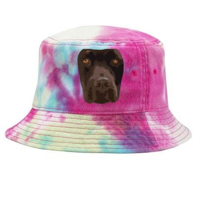 Chocolate Lab Lovers Dark Brown Dog Face Costume Tie-Dyed Bucket Hat