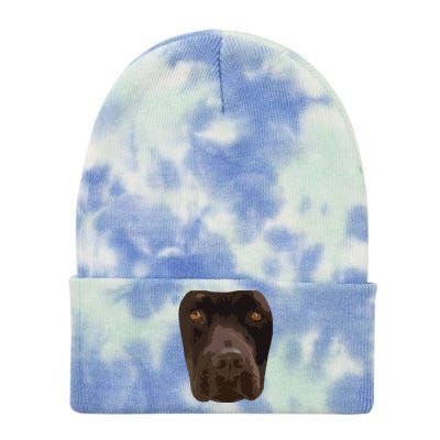 Chocolate Lab Lovers Dark Brown Dog Face Costume Tie Dye 12in Knit Beanie