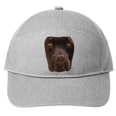 Chocolate Lab Lovers Dark Brown Dog Face Costume 7-Panel Snapback Hat