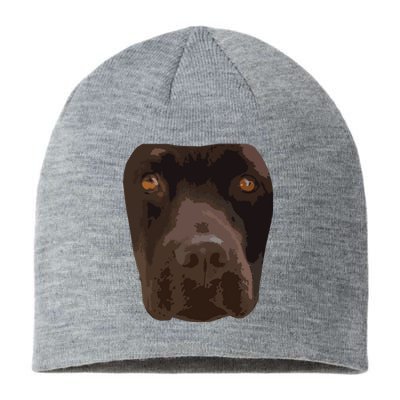 Chocolate Lab Lovers Dark Brown Dog Face Costume Sustainable Beanie