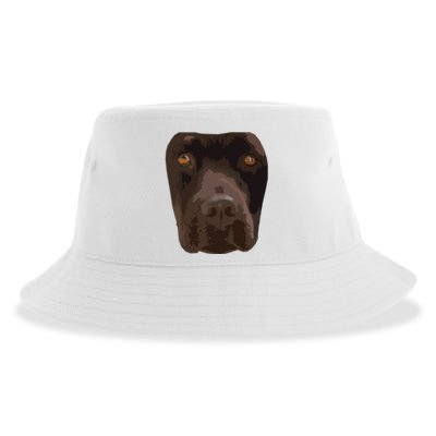 Chocolate Lab Lovers Dark Brown Dog Face Costume Sustainable Bucket Hat