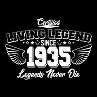 Certified Living Legend Since 1935 Legends Never Die 90th Birthday Wings Flatbill Hat