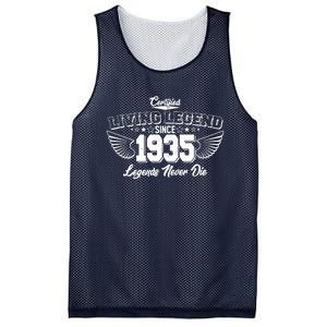 Certified Living Legend Since 1935 Legends Never Die 90th Birthday Wings Mesh Reversible Basketball Jersey Tank