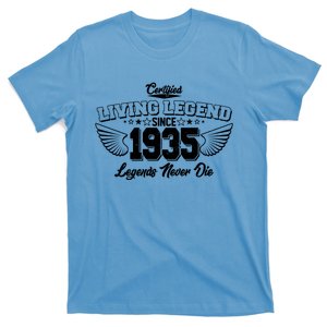 Certified Living Legend Since 1935 Legends Never Die 90th Birthday Wings T-Shirt