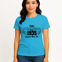Certified Living Legend Since 1935 Legends Never Die 90th Birthday Wings Womens T-Shirt
