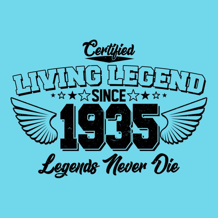 Certified Living Legend Since 1935 Legends Never Die 90th Birthday Wings Womens T-Shirt