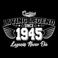 Certified Living Legend Since 1945 Legends Never Die 80th Birthday Wings Impact Tech Backpack