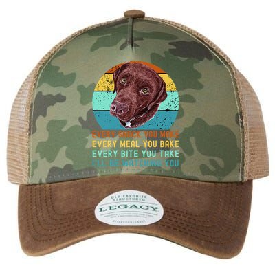 Chocolate Lab Labrador Retriever Dog Every Snack you Make Legacy Tie Dye Trucker Hat