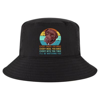 Chocolate Lab Labrador Retriever Dog Every Snack you Make Cool Comfort Performance Bucket Hat