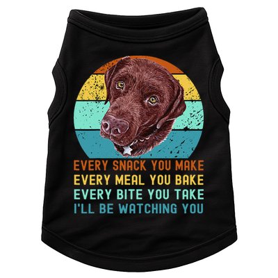 Chocolate Lab Labrador Retriever Dog Every Snack you Make Doggie Tank