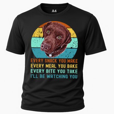 Chocolate Lab Labrador Retriever Dog Every Snack you Make Performance Shirt