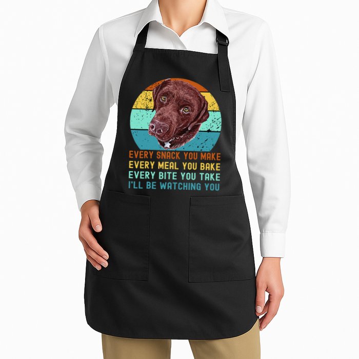 Chocolate Lab Labrador Retriever Dog Every Snack you Make Apron