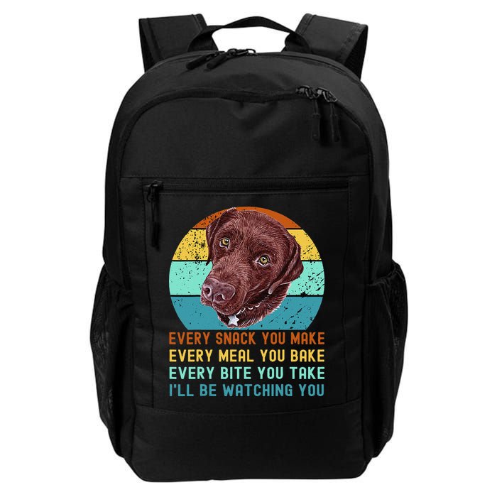 Chocolate Lab Labrador Retriever Dog Every Snack you Make Backpack