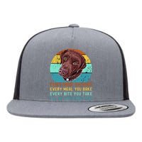 Chocolate Lab Labrador Retriever Dog Every Snack you Make Flat Bill Trucker Hat