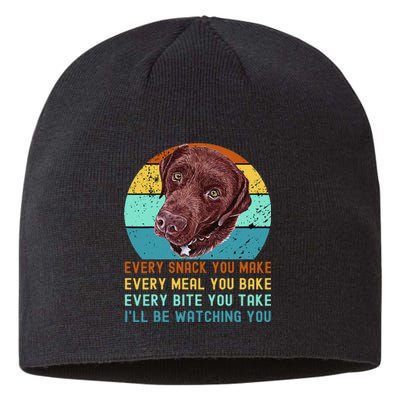 Chocolate Lab Labrador Retriever Dog Every Snack you Make Sustainable Beanie