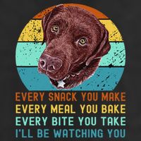 Chocolate Lab Labrador Retriever Dog Every Snack you Make Microfiber Hand Towel